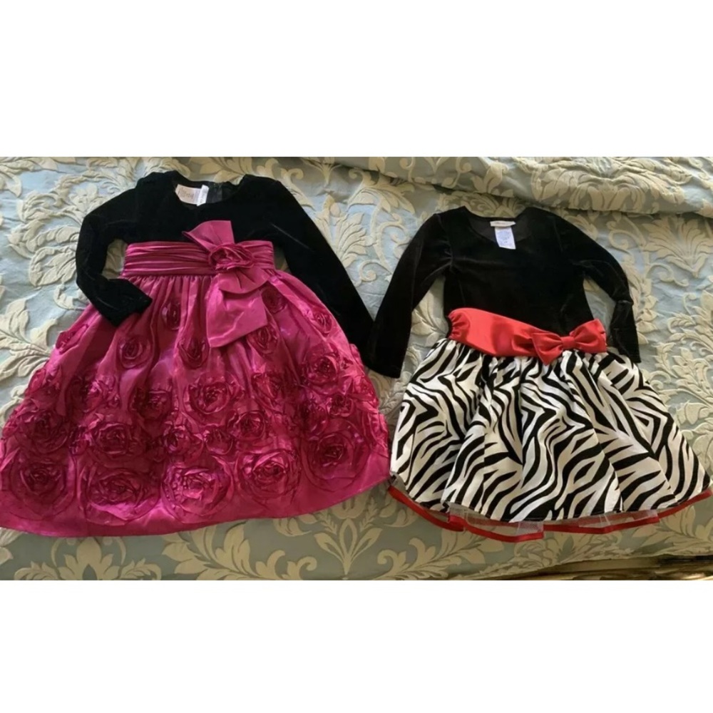 Bonnie Jean Elegant Fancy Velvet Dresses Size 4